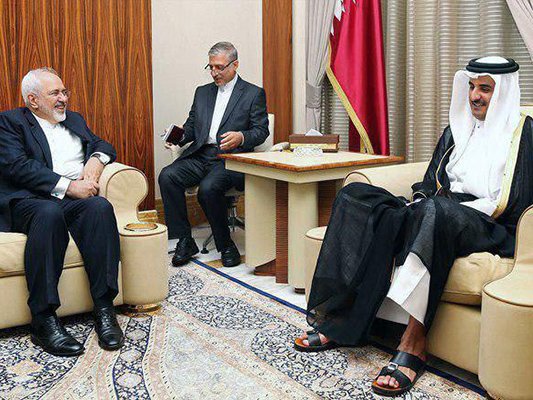 Le ministre des affaires étrangères iranienne  @JZarif,  et l\'mir of Qatar tiennent des pourparlers à Doha