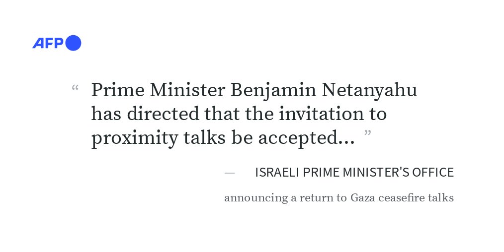 Le Premier ministre israélien Benjamin Netanyahu a annoncé dimanche l'envoi d'une équipe au Qatar pour des négociations sur une trêve et la libération d'otages à Gaza, après que le Hamas a déclaré qu'il était prêt à entamer des négociations  immédiatement .