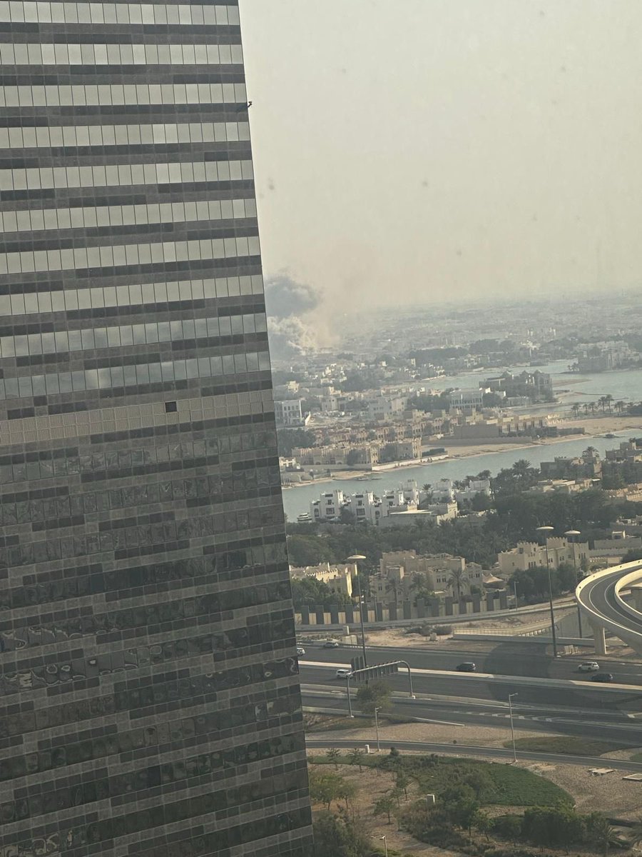 Smoke is rising from Katara area, Doha following a massive explosion reported by Reuters