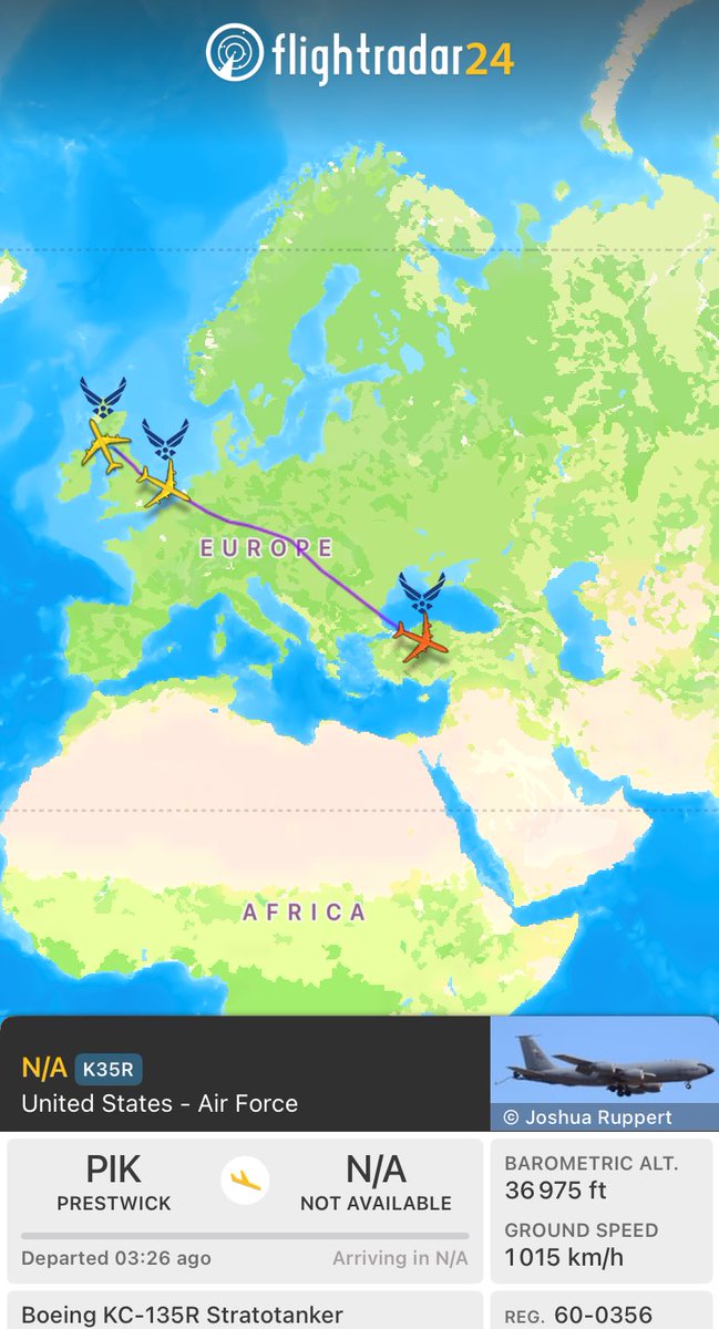 A batch of US Air Force supply aircraft (7 aircraft) arrived in Britain yesterday, and are on their way to Al Udeid Air Base in Qatar.